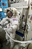 Tim Peake preparing for spacewalk,2016