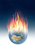 Global warming,conceptual illustration