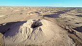 Blocked khettara shaft,Moroccan desert