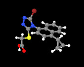Lesinurad gout drug molecule