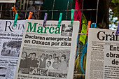 Zika newspaper headlines,Mexico