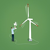 Green energy,conceptual illustration