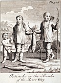 1748 Tribal Ostiaks with Sturgeon fish