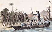 1774 Captain Cook Landing New Hebrides