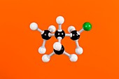 1-chloro-2-methylpropane,molecular model