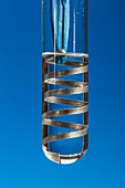 Magnesium ribbon in ethanoic acid