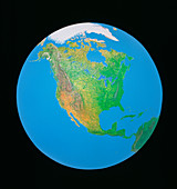 Whole earth centred on North America