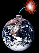 Earth as a bomb,conceptual artwork