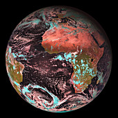 Earth from space,infrared image,2006