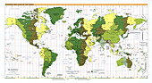 Time Zone map of the world,2006