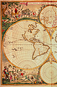 The Americas,from de Wit's Atlas of 1689
