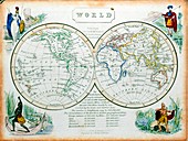 Atlas of the world from the 19th century