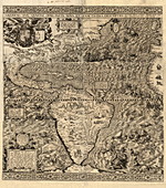 Spanish America,16th century map