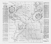 Halley's magnetic Atlantic chart,1700