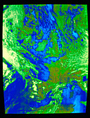 Weather satellite image of UK and Europe