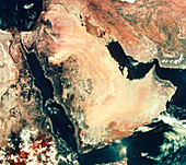 Satellite image of the Arabian Peninsula