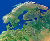 Scandinavia,satellite image