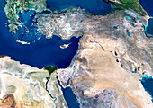 Middle East,satellite image