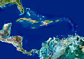 Caribbean,satellite image