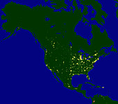 North America by night