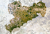 Satellite image of Saxony state,Germany