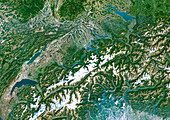 Switzerland,satellite image