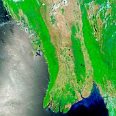 Burma,satellite image,April 2008