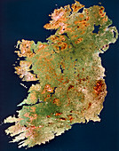 Landsat real colour mosaic of whole of Ireland