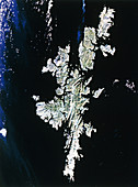 Satellite image of the Shetland Islands