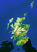 Satellite image of Scotland