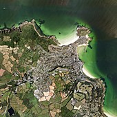St Ives,Cornwall,UK,aerial view