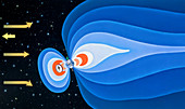Artwork of Earth's magnetosphere