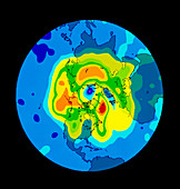 Ozone depletion in Northern Hemisphere 12 March 95