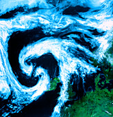 F/col twin cloud swirls near depression,NW Europe