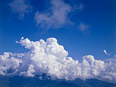 Cumulus and cumulonimbus clouds,