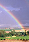Rainbow over farmland,Charente Maritime,France
