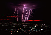 Lightning over Tamworth,Australia