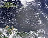 Saharan dust plume over the Caribbean