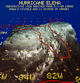 Hurricane Elena in 3-D
