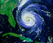 NOAA satellite image of hurricane Fran near USA