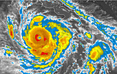 Hurricane Dean,infrared satellite image