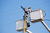 Repairing power lines after Katrina