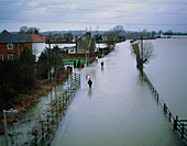 Flooded river Severn,near Glouceste,UK