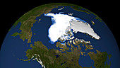 Arctic ice minimum extent,2007