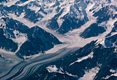 Confluence of glaciers on Mt. Mckinley