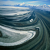 View of the vast Malaspina glacier in Alaska