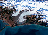 Retreat of the Bering glacier