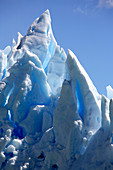 Ice peaks on a glacier