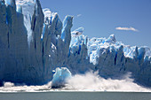 Ice calving from a glacier