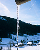 Ice-covered chain
